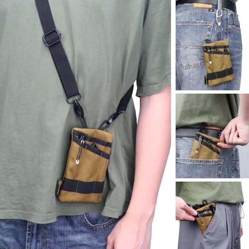 Tactical MOLLE Coin Pouch & Multi-Func Card Crossbody Bag, Durable EDC Organizer