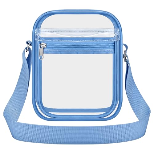 COK Clear Purse for Stadium Events Clear Crossbody Bag for Women and Men with Front Pocket for Concerts Festivals