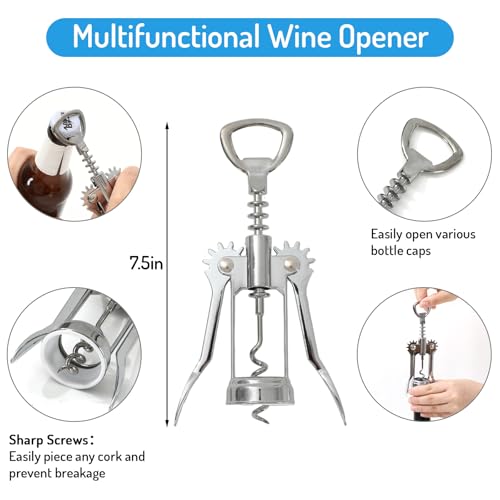 JarThenaAMCS 3Pcs 6L Clear Ice Buckets with 3Pcs Scoops & Metal Wine Bottle Opener Large Plastic Ice Bucket Bowl Champagne...