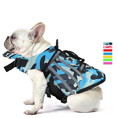 Petglad Dog Life Jacket, Wings Pet Life Vest, Reflective Dog Flotation Swim Vest with Handle and Chin Float for Boating Su...