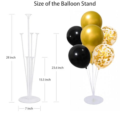 6 Set Balloon Stand Kit for Table Centerpieces With Balloon and Base Party Decorations for Birthday Wedding Retirement Gra...