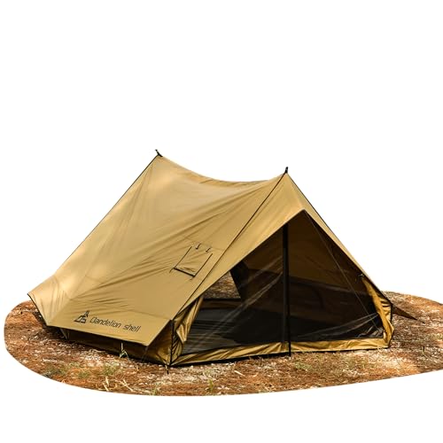 Hot Tent with Stove Jack – 4 Season Waterproof & Windproof Shelter for 1–4 People, Lightweight for Camping, Hiking, Huntin...
