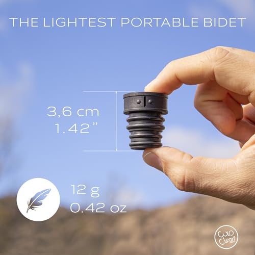 CuloClean Portable Bidet for Toilet, Travel, Hiking or Camping. Compatible with Every Bottle. Ultralight (12g, 0.42 oz). (...