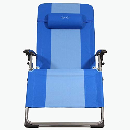 Kamp-Rite Outdoor Folding Reclining Zero Gravity Beach Lawn Chair w/Headrest Pillow, for Camping, Tailgating, & Sports, 30...