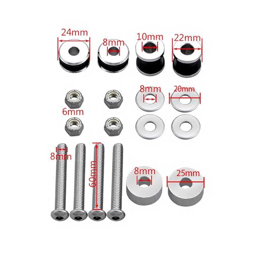 TCMI Motorcycle Sissy Bar Docking Hardware Kit for Harley Touring FLSTC FXSTSB FXSTS FXSTC FLSTF FXST FXSTB FLSTN 1984-2025