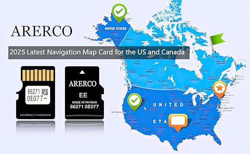 ARERCO 2025 Navigation sd Card Update 86271-0E077 Fits Only Toyota 4Runner, Camry, Corolla, Highlander, Prius, Tacoma, Tun...