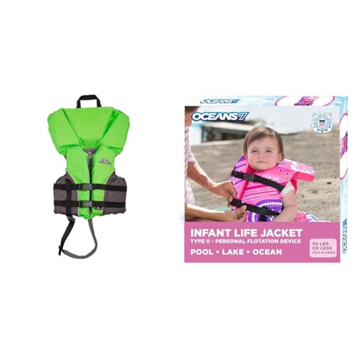 Stearns Kids Life Jacket, USCG Approved Type II Life Vest for Pool, Beach, Lake, & Boating; Comfortable Life Jacket with H...