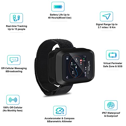 2 Packs GPS Handheld for Hiking Real Time Group Outdoor Exploring Tracking Communication Device Gotele Xquad 03 Off Grid T...