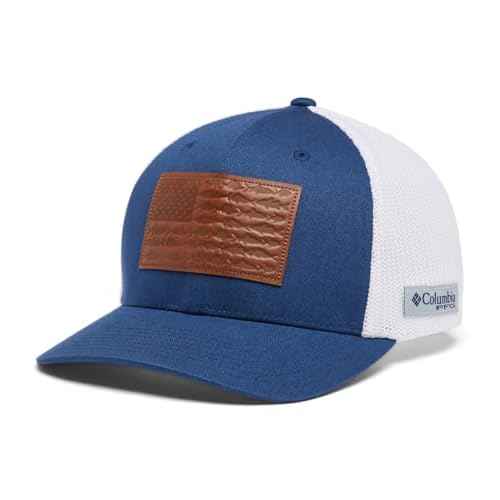 Columbia Unisex-Adult PFG Leather Fish Flag Mesh Ball CapCap