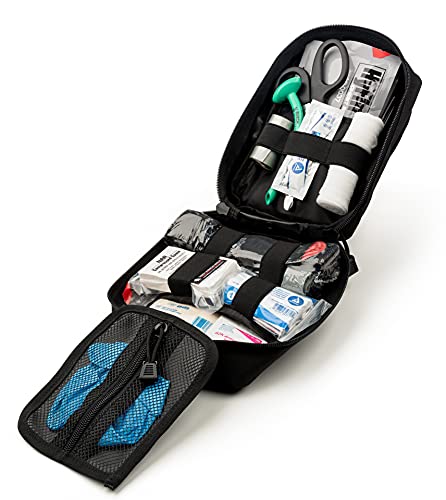 Scherber Premium IFAK Kit Trauma Pack | HSA/FSA Approved | Fully Stocked MOLLE Pouch w/CAT Tourniquet, HyFin Chest Seal, &...
