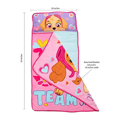 Paw Patrol Team Skye Toddler Nap-Mat Set - Includes Pillow and Plush Blanket – Great for Girls Napping During Daycare or P...