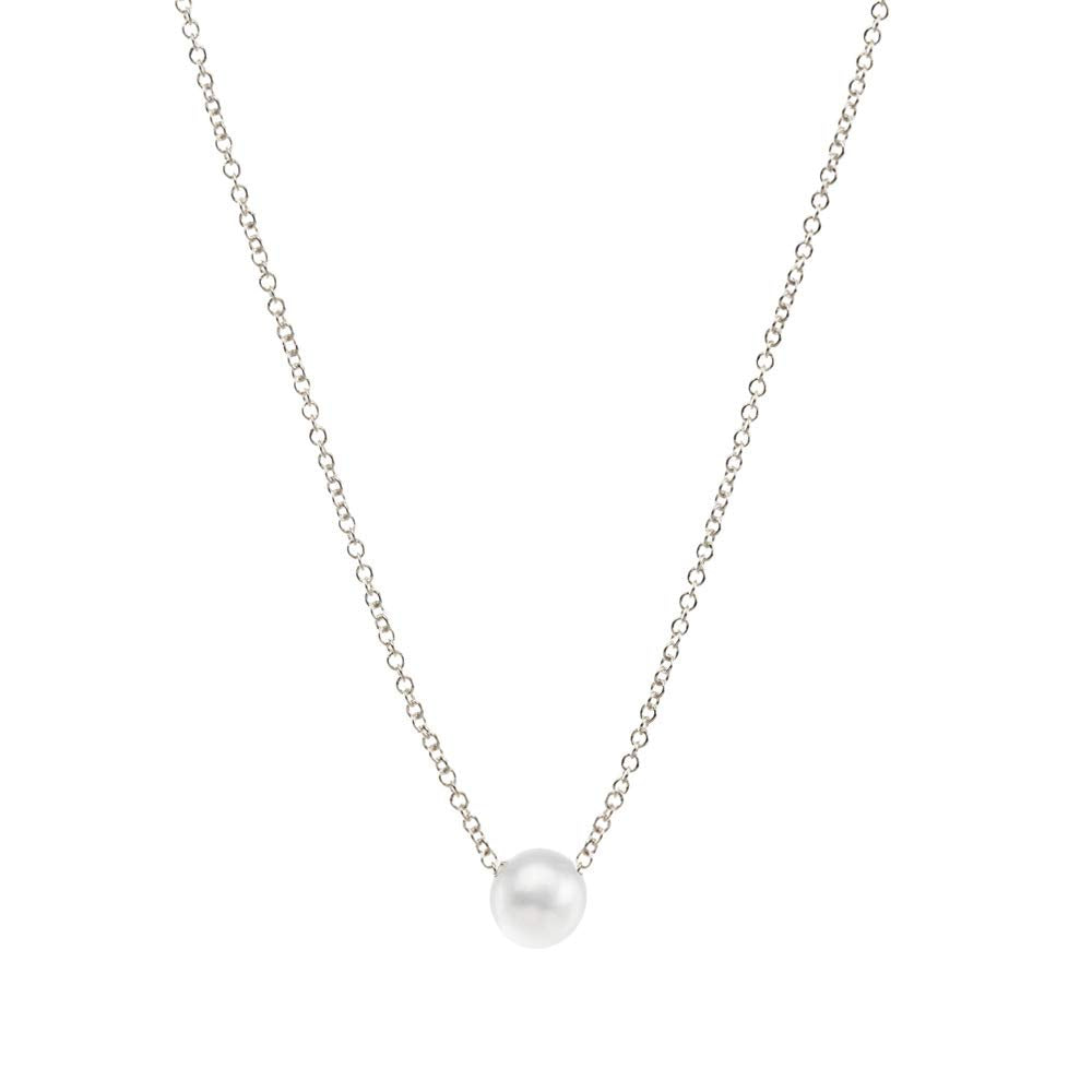 Baydurcan Pearl Necklace Pearl Pendant Chain Necklace with Message Card Birthday Gift Card Necklace(Pearl)