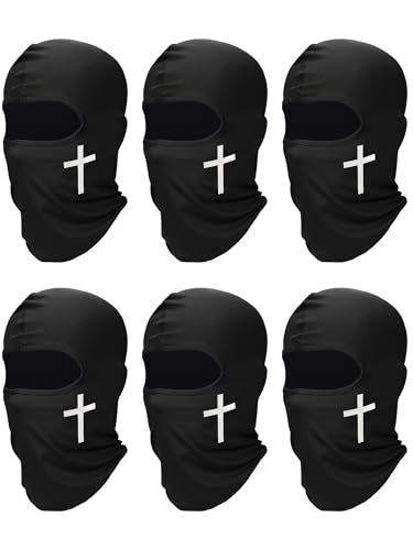 SATINIOR 6 Pcs Ski Mask Cover Balaclava Full Face Mask Winter Face Cover UV Windproof Balaclava for Men Women Outdoor Sports