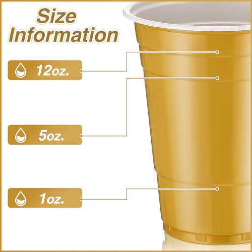 Lounsweer 100 Pack 16 Ounce Plastic Party Cups Heavy Duty Drinking Water Cups for Valentine Carnival St. Patrick's Day Hol...