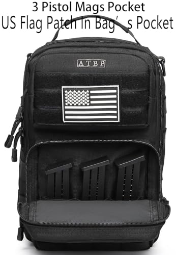 ATBP Tactical Sling Backpack With Holster Military Crossbody Bag for Men Single Shoulder Back Pack 10L