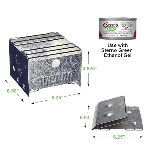 Sterno Foldable Portable Camping Stove - Easy-to-Assemble Outdoor Cooking Stove for Camping, Picnics, Tailgating & Emergen...