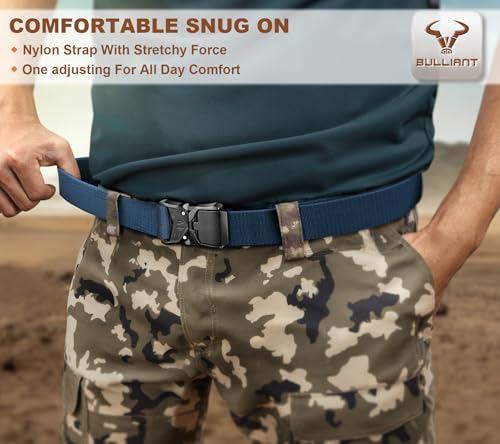 Men's Tactical Belt,Military Rigger Elastic Nylon Belt fo Gift Men Work Heavy Duty 1.5",QUICK RELEASE