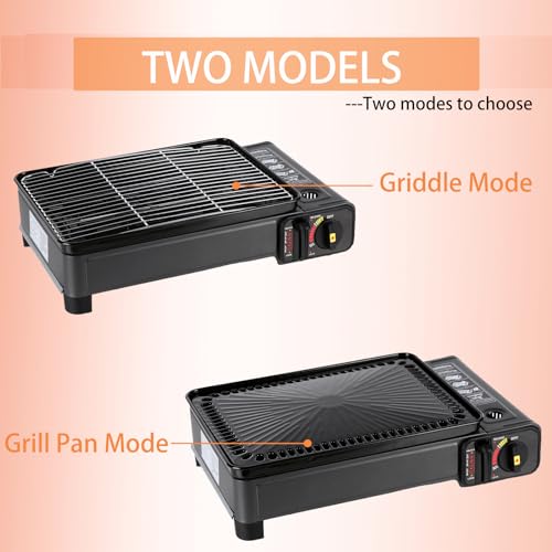 Wimdoyily Propane Grill Portable,Portable Gas Grill Butane Stove (BLACK)