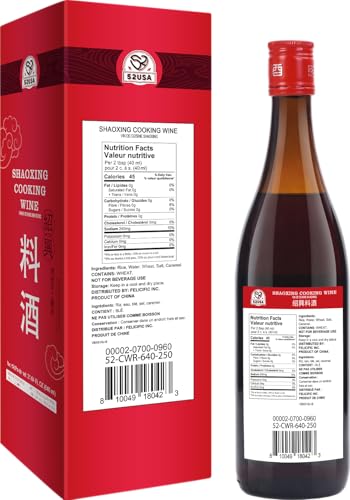52USA Shaoxing Cooking Wine 21.64 Fl Oz, Missing Secret Ingredient Chinese Cooking Wine, Shaoxing Wine