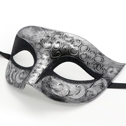 Coddsmz Couple Mask Half Venetian Masquerade Ball Mask Mardi Gras Mask Christmas Cosplay Costume Halloween Party Mask 2 Pack