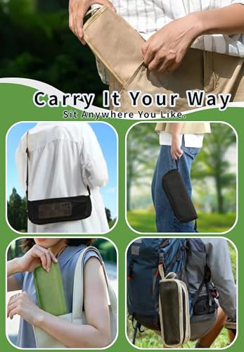 COMELY Portable Camping Stool Foldable &Collapsible: Lightweight Reinforced Frame & Padded Fabric, One-Second Setup for Ou...