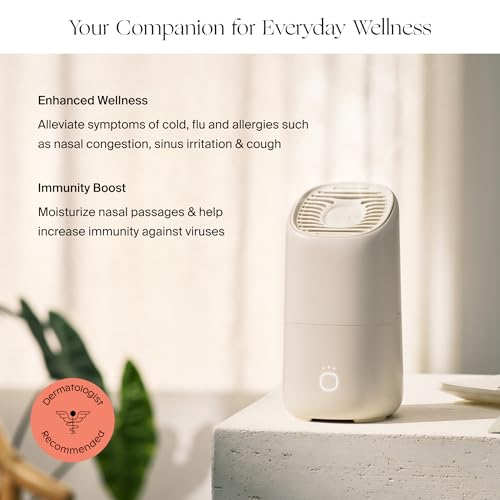 Canopy Portable Misting Humidifier - Cordless 11 HR Run Time, 500 mL, TSA Approved Travel Humidifier - Alleviate Symptoms ...
