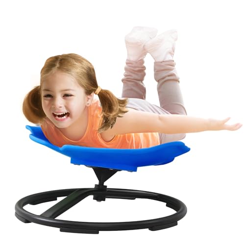 Sensory Spinning Chair for Kids with Autism & ADHD, Swivel Chair for Indoor/Outdoor Use, Sit and Spin Toys, Fish-Shaped Se...