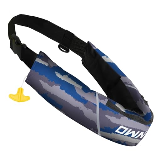 Owntop Manual Inflatable Belt Pack, Adults Swim Jacket with Blowpipe & Whistle, 24g CO2 Cylinder Included, Low Profile for...