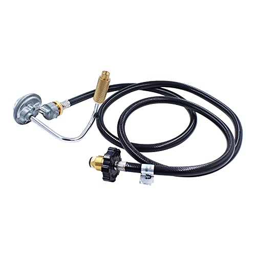 MOFLAME 6 FT Propane Adapter Hose with 1lb Gas Regulator Assembly Replacement Kit Compatible for Coleman Roadtrip Portable...