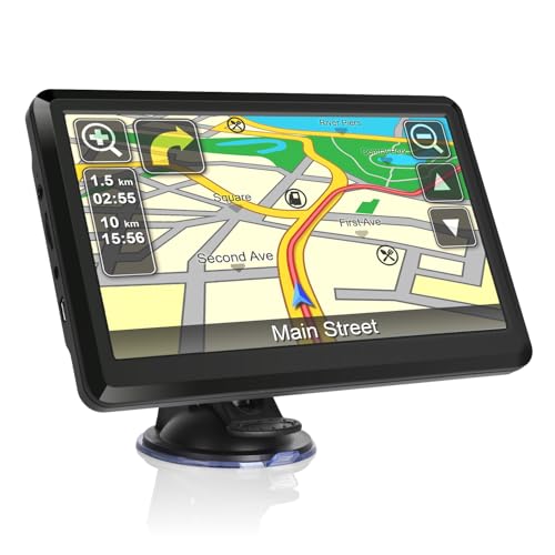 GPS Navigator for car,7 Inch GPS Navigation Truck & RV & Car, Driver Alerts, Turn-by-Turn Directions, 2026 Map with Free U...
