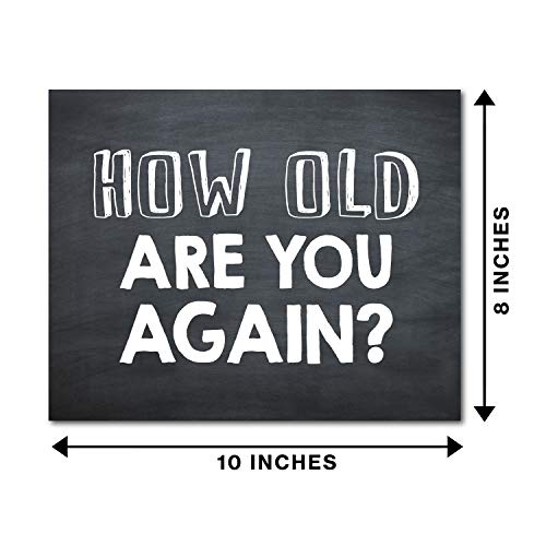 UP THE MOMENT Birthday Photo Booth Props - 20 Designs, 8x10, Double Sided, Funny Adult Birthday Photo Booth Props, 30th 40...