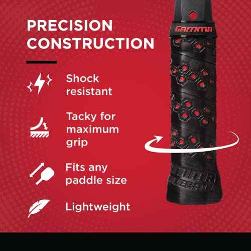 Gamma Honeycomb Cushion Grip for Pickleball Paddles, Moisture-Wicking Pickleball Replacement Grip, Premium Pickleball Equipment for Practice and Games