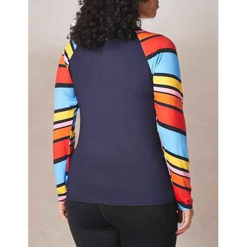 Nautica Women's Standard Rashguard ? Quick-Dry, UPF Protection, Swim Shirt, Pool, Beach, Hiking, Yoga, Volleyball