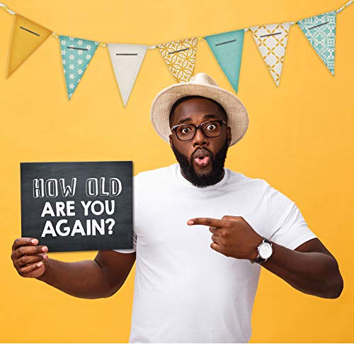 UP THE MOMENT Birthday Photo Booth Props - 20 Designs, 8x10, Double Sided, Funny Adult Birthday Photo Booth Props, 30th 40...