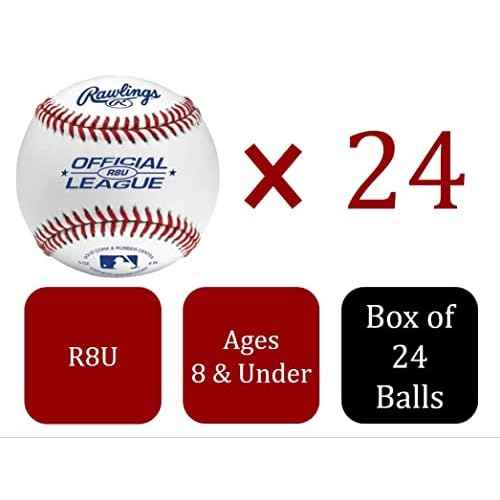 Rawlings | Official League Recreational Use Practice Baseballs | Youth/8U | R8U | Bucket | 24 Count