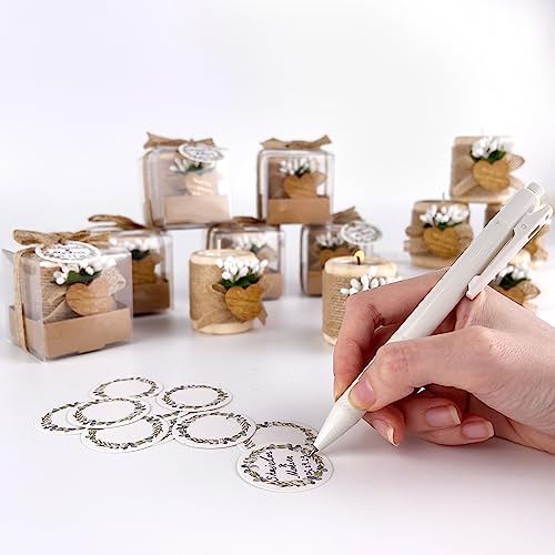 12PCS Wooden Tealight Candle Holders, Wedding Thank You Favors for Guests, Baptism/Bridal Shower Centerpieces for Tables, ...