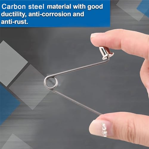 INCREWAY Tent Pole Clips, 20PCS Kayak Paddle Spring Snap Clips, Carbon Steel Tent Pole Push Button Spring Clips for Campin...