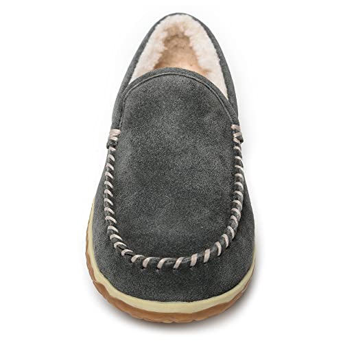 Minnetonka Men's Tilden Moccasin Suede Indoor and Outdoor Slippers