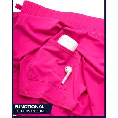 Reebok Girls Athletic Shorts - 3 Pack Lightweight Butterfly Short with Liner - Active Performance Flowy Shorts for Girls