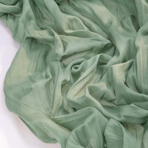 Socomi Sage Green Cheesecloth Table Runner Spring Easter Boho Rustic Farmhouse Gauze 120 inch 10FT Cheese Cloth Runner for...