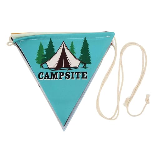 Pennant Banners, 3 Meters Colorful Triangle Bunting Flag Fabric Pennant Garland Bunting String Flag for Outdoor Travel Cam...