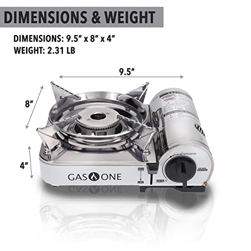 GasOne Emergency Gear Camping Mini Butane Portable Gas Stove with Carrying Case