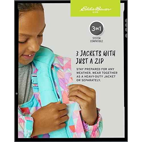 Eddie Bauer Kids' Ski Jacket - Waterproof 3 in 1 Insulated Coat with Removable Shell Jacket for Boys and Girls (3-16)