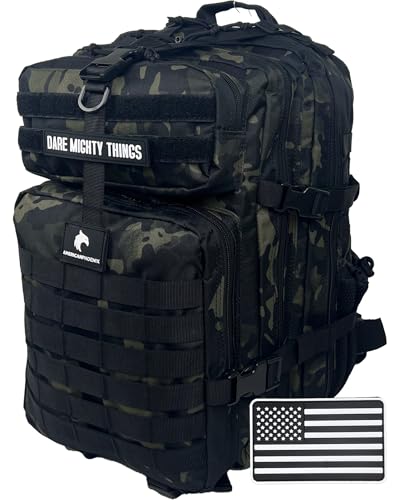AMERICANPHOENIX 45L Elite Tactical Backpack | 3X Stronger Work & Military Backpack | Water Resistant and Heavy Duty | 3 Da...