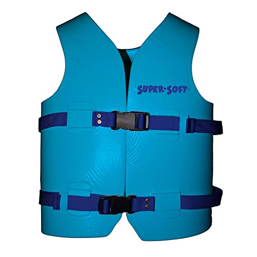 TRC Recreation Super Soft Child Size X Small Life Jacket USCG Approved Vinyl Coated Foam Swim Vest for Kids Swimming Pool ...