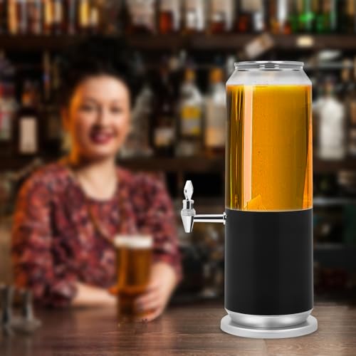 Gworobie Beer Tower Dispenser 3L/100oz - Beverage Dispenser with Spigot, Margarita Tower, Mimosa Tower,Heat/Ice Drink Disp...