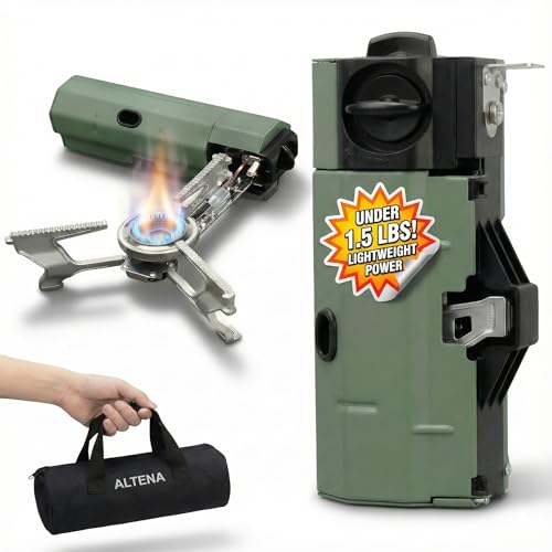 Portable Gas Stove - Reliable for Cooking - Outdoor and Indoor - Versatile Camping Stove - Safe Cooking Burner - by Altena
