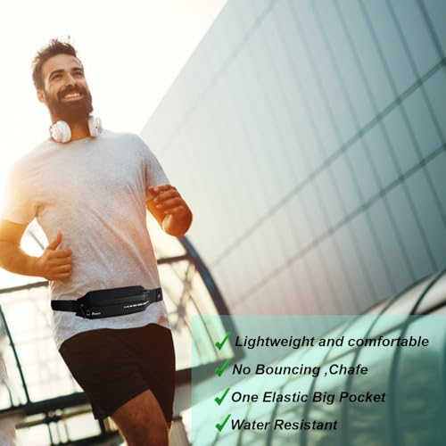 AIKENDO Slim Running Belt for Women Men,Runners Fanny Pack Phone Holder,Running Pouch Waist bag for Workout Jogging,Money ...