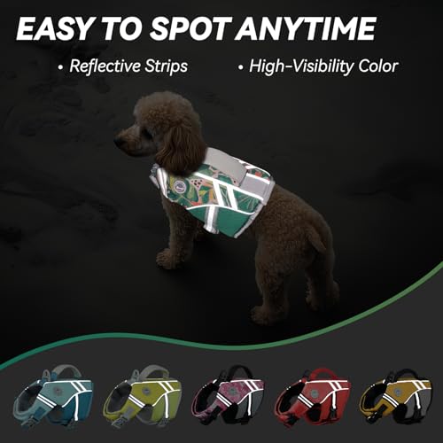 VIVAGLORY Sports Style Dog Life Vest, Dog Life Jacket for Swimming & Boating, Ripstop & Buoyancy for Puppy Doggy, Lifejack...