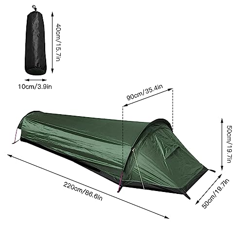 Funien Ultralight Single Person 4 Season Backpacking Tent, Windproof & Waterproof, Modern Style, Easy Setup with Aluminum ...